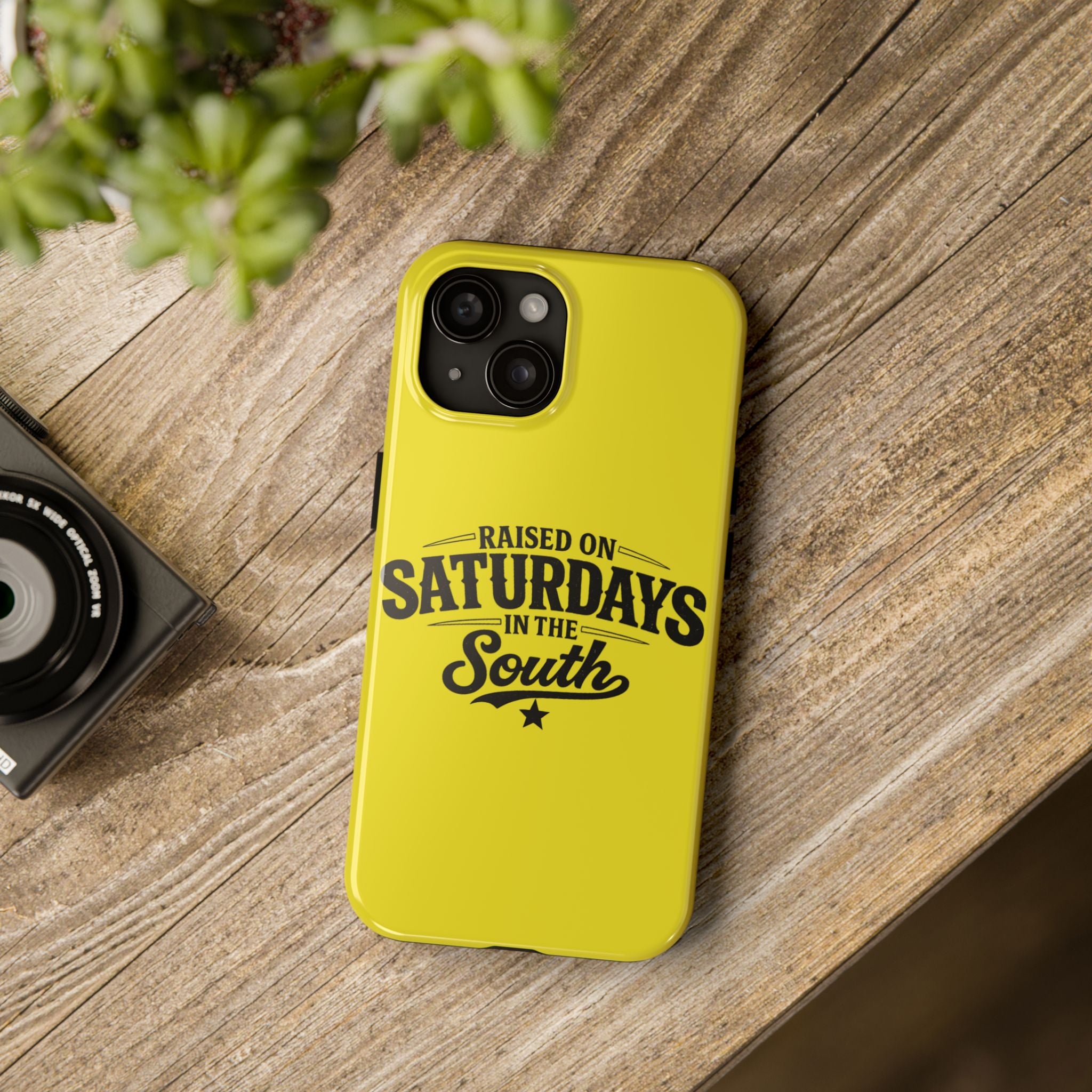 Raised On Saturdays In The South Phone Case-(yellow)