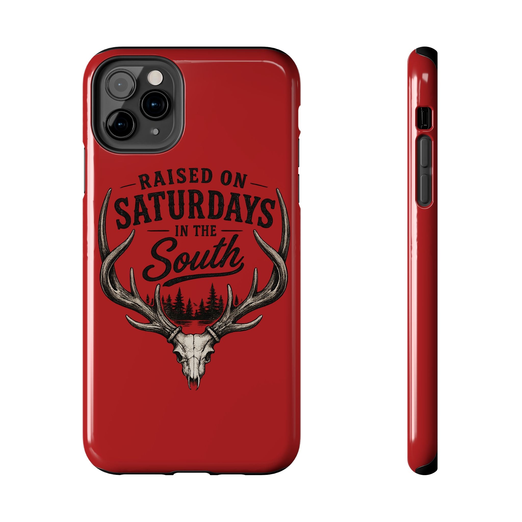 Raised On Saturdays In The South Phone Case-Spread Runs Deep In The Woods-(red)