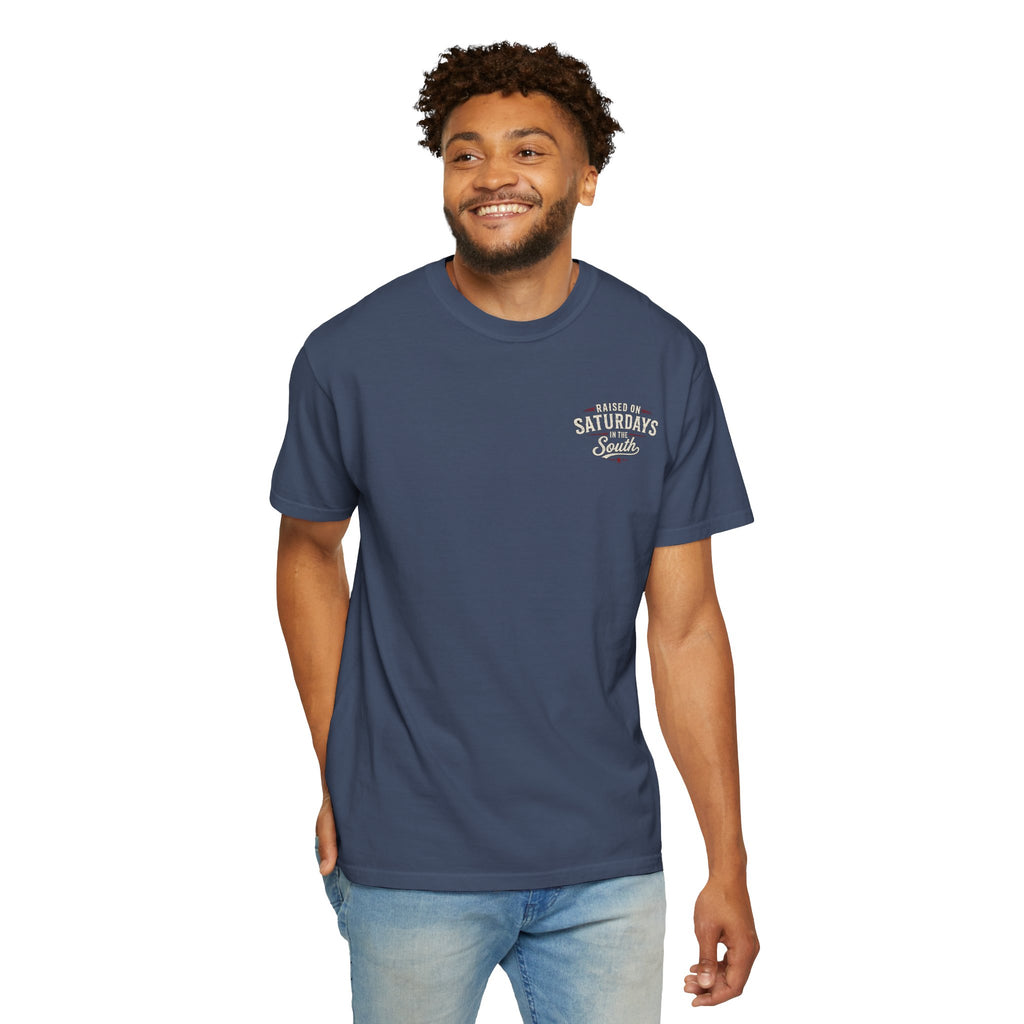 Raised On Saturdays In The South T-Shirt- Mud Park Saturdays