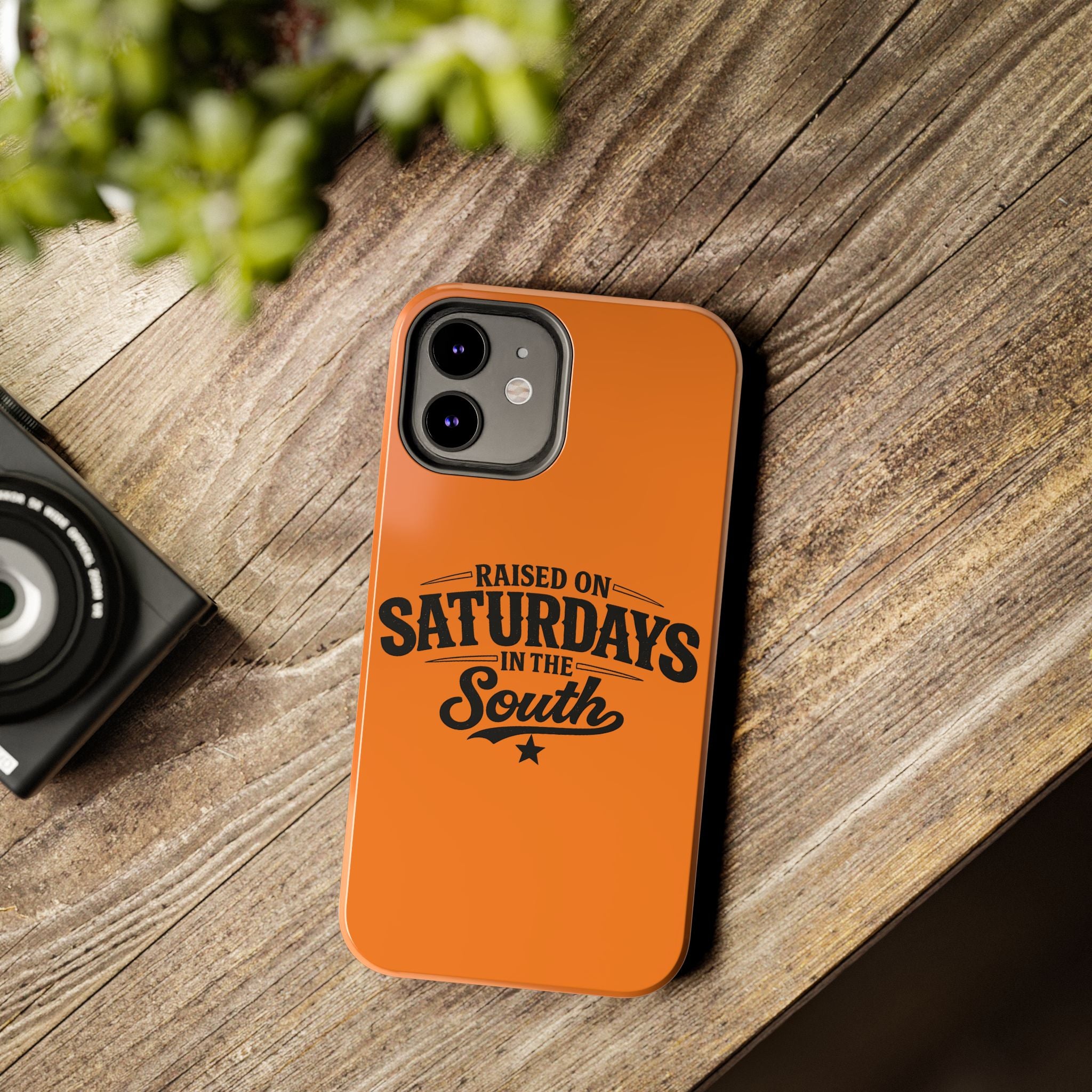 Raised On Saturdays In The South Phone Case-(orange)