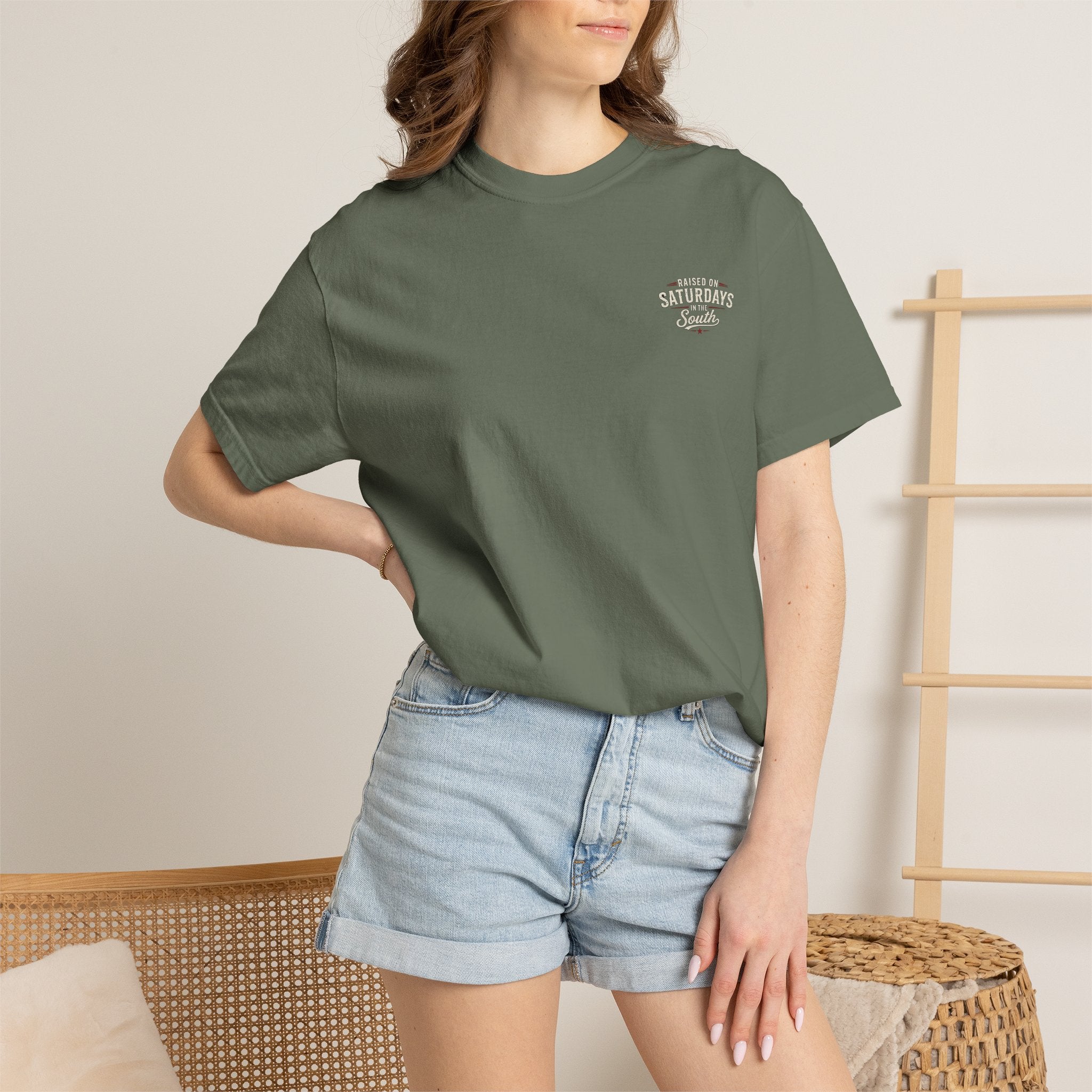 Raised On Saturdays In The South T-Shirt — Relaxing Saturday Morning In The Mountains