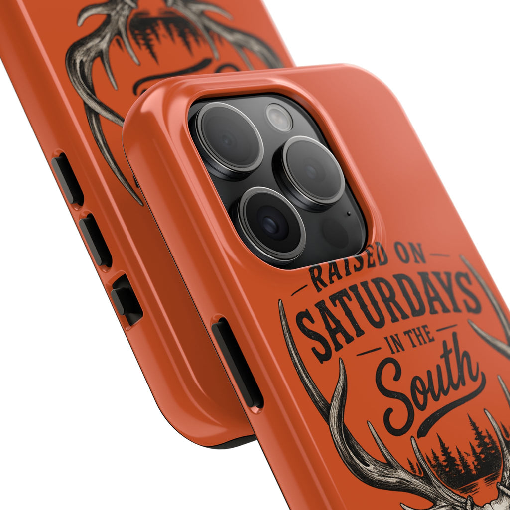 Raised On Saturdays In The South Phone Case-Spread Runs Deep In The Woods-(orange)