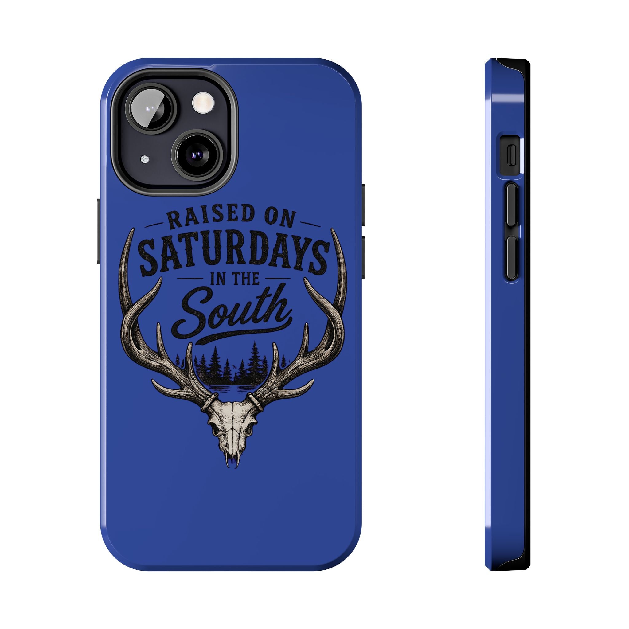 Raised On Saturdays In The South Phone Case - The Spread Runs Deep In The Woods-(blue)