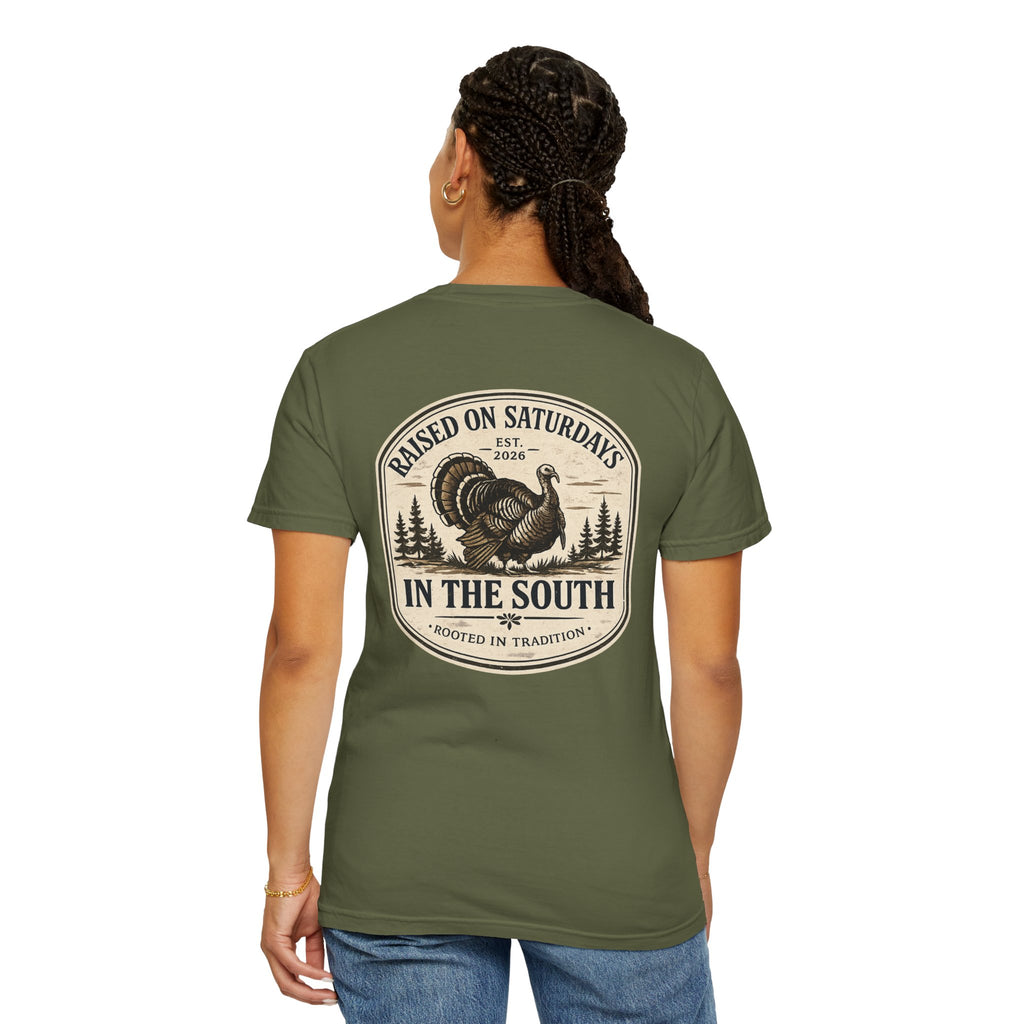 Raised On Saturdays In The South Southern Turkey Hunting T-Shirt