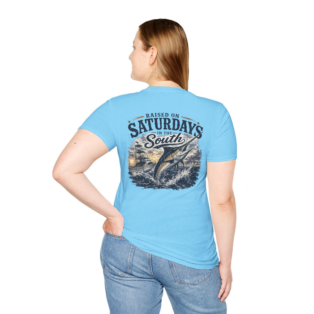 Raised On Saturdays In The South Vintage T-Shirt- Deep Sea Saturdays