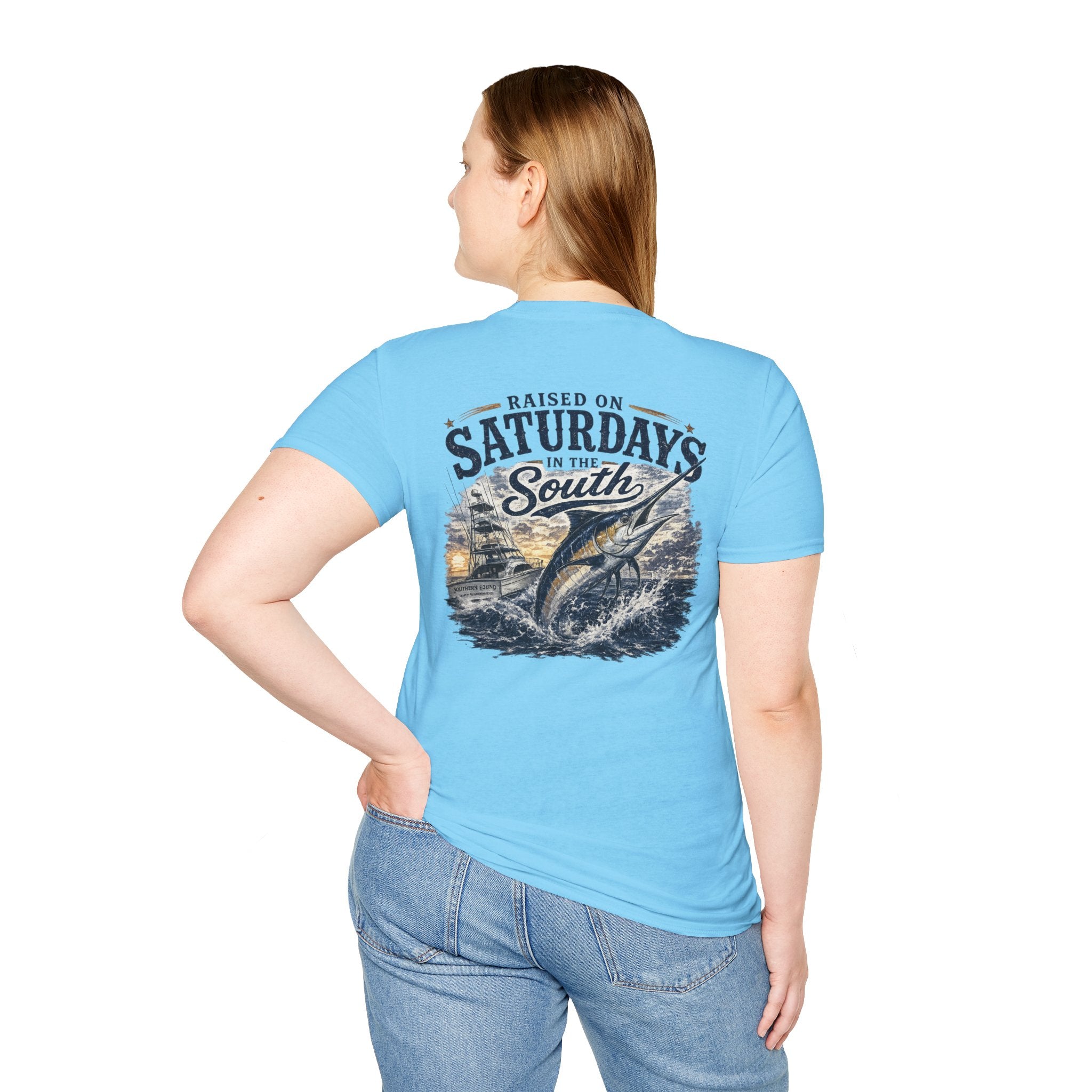 Raised On Saturdays In The South Vintage T-Shirt- Deep Sea Saturdays
