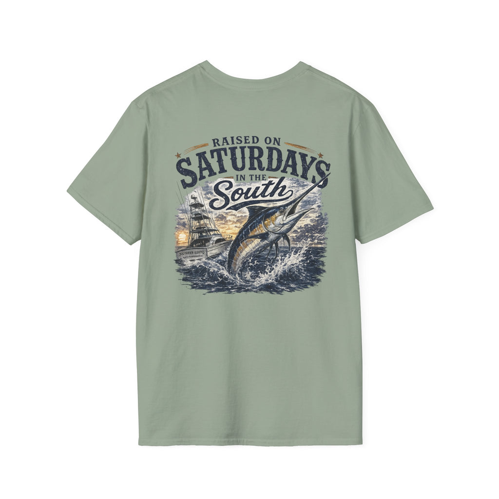 Raised On Saturdays In The South Vintage T-Shirt- Deep Sea Saturdays
