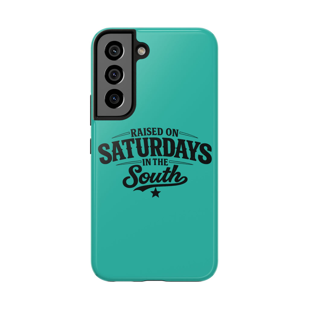 Raised On Saturdays In The South Phone Case-(blue)