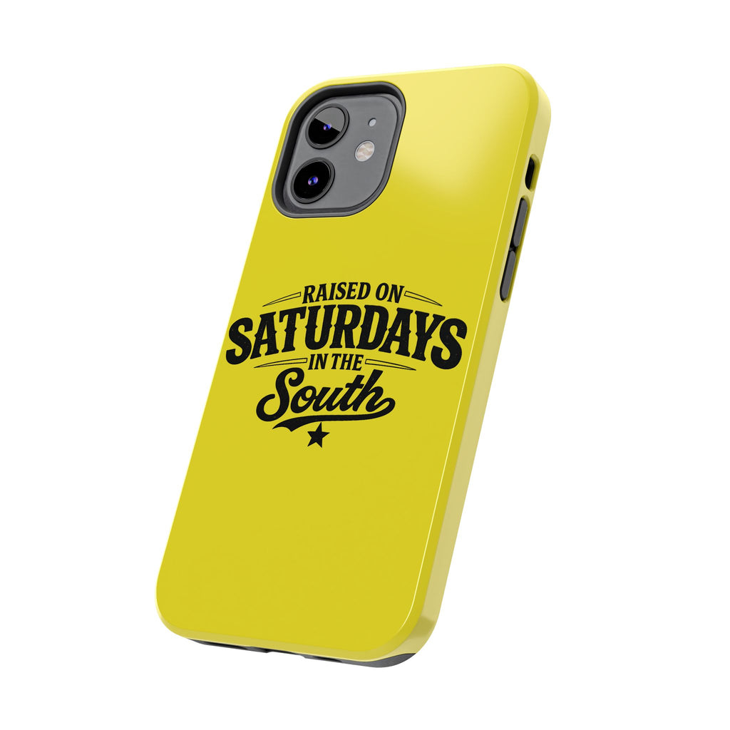 Raised On Saturdays In The South Phone Case-(yellow)