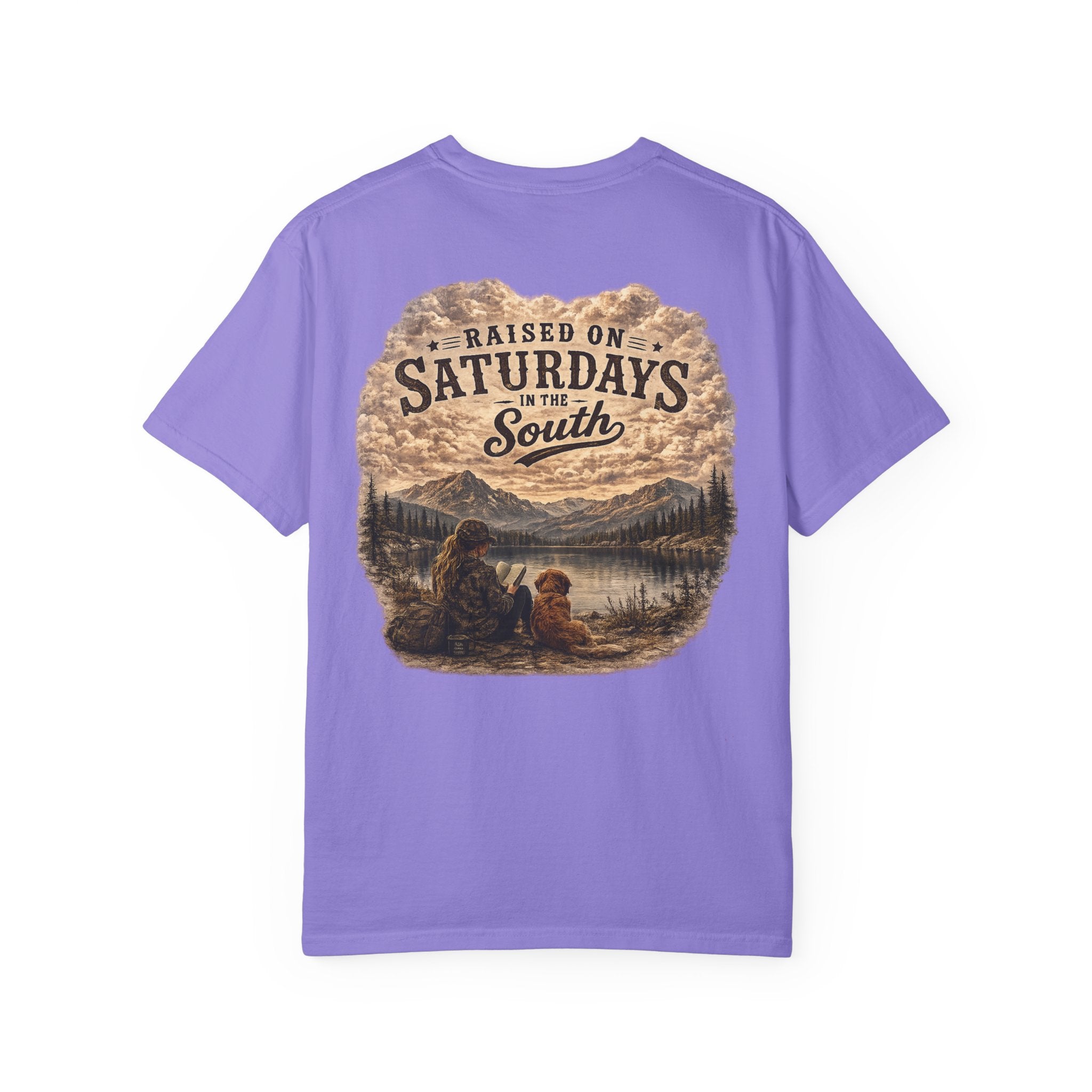 Raised On Saturdays In The South T-Shirt — Relaxing Saturday Morning In The Mountains