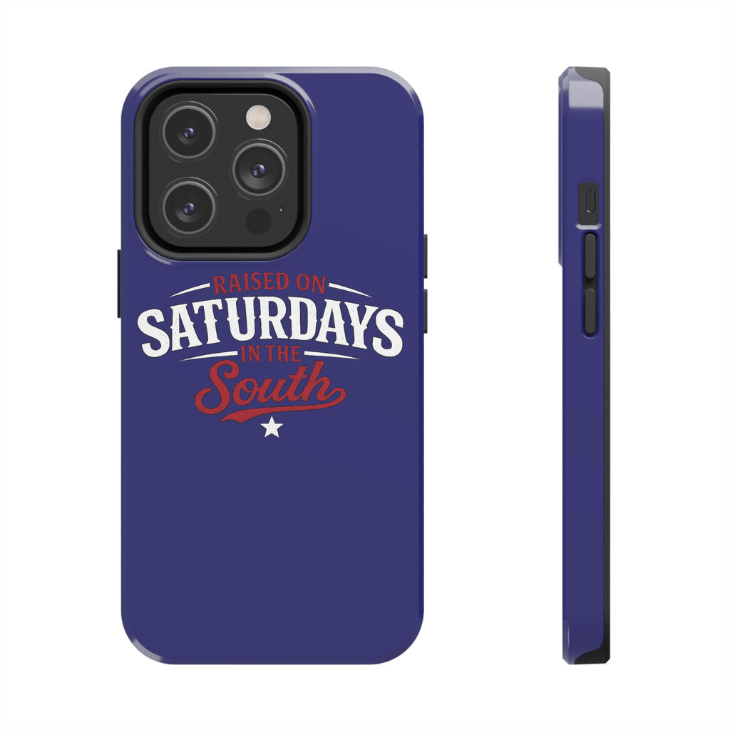 Raised on Saturdays in the South Phone Case-(blue)