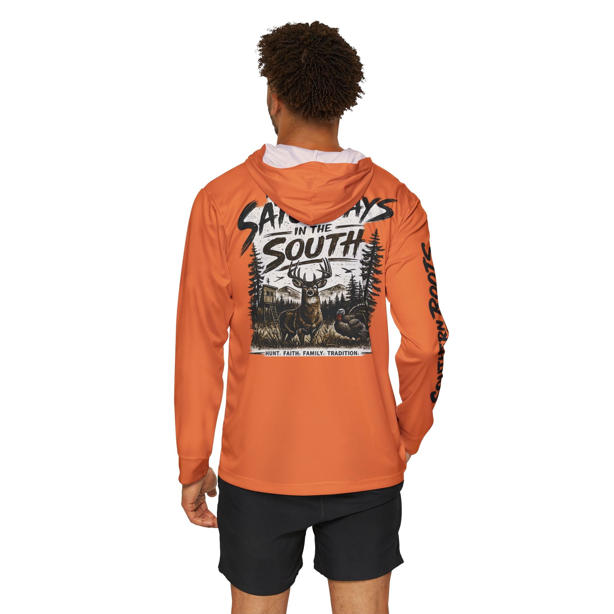 Raised On Saturdays In The South -Southern Roots Timeless Tradition Performance Hoodie-Hunting