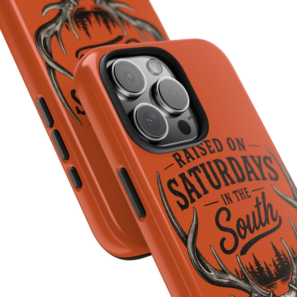 Raised On Saturdays In The South Phone Case-Spread Runs Deep In The Woods-(orange)