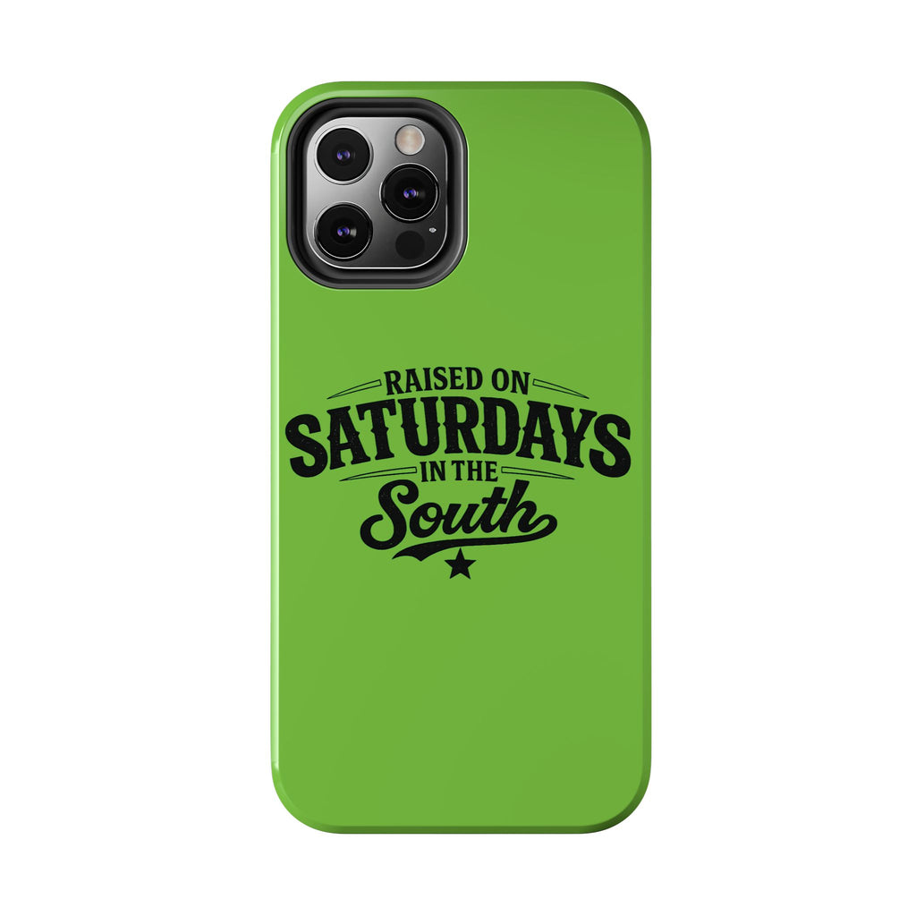 Raised On Saturdays In The South Phone Case-(green)