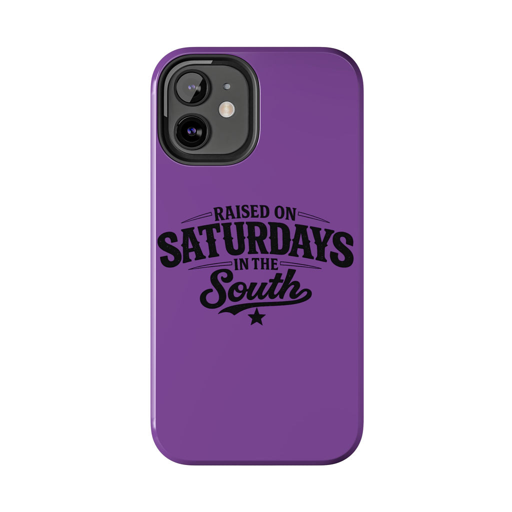 Raised On Saturdays In The South Phone Case-(purple)