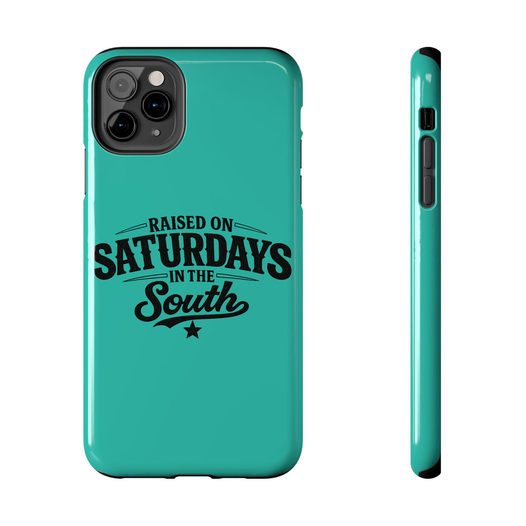 Raised On Saturdays In The South Phone Case-(blue)