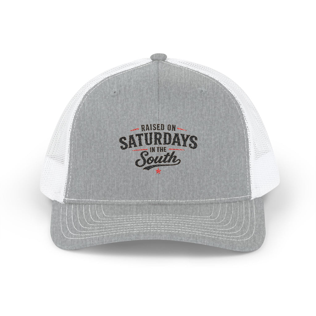 Snapback Trucker Cap-"Raised On Saturdays In The South"