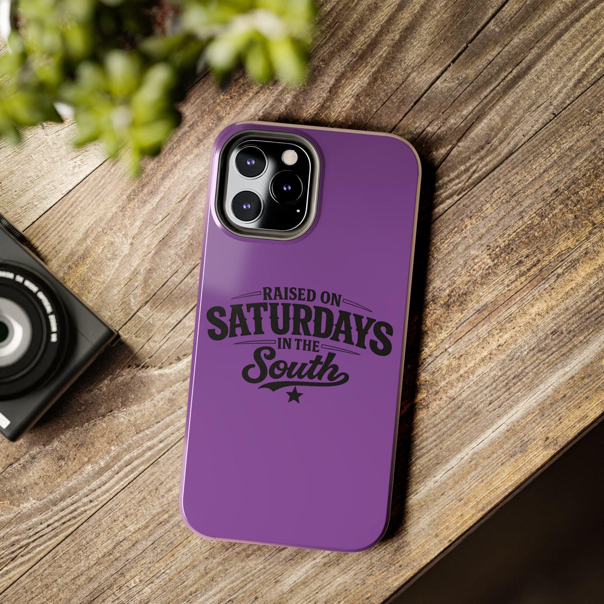 Raised On Saturdays In The South Phone Case-(purple)