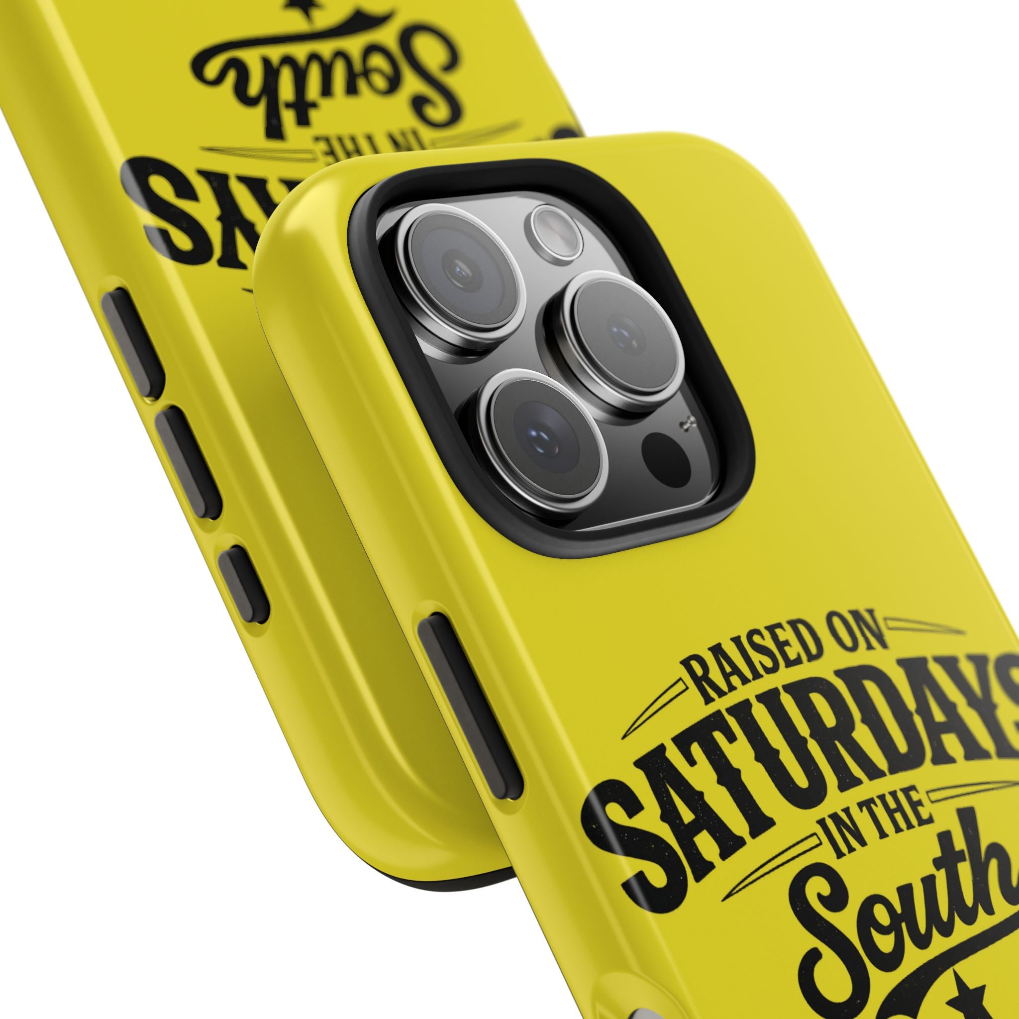Raised On Saturdays In The South Phone Case-(yellow)