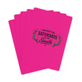 Raised On Saturdays In The South Poker Cards (pink)