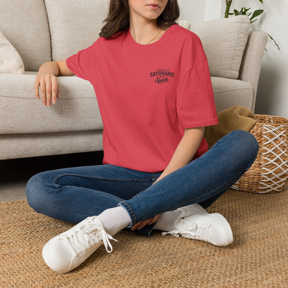 "Raised On Saturdays In The South" Vintage T-Shirt-Saturdays Are Made For Fishin