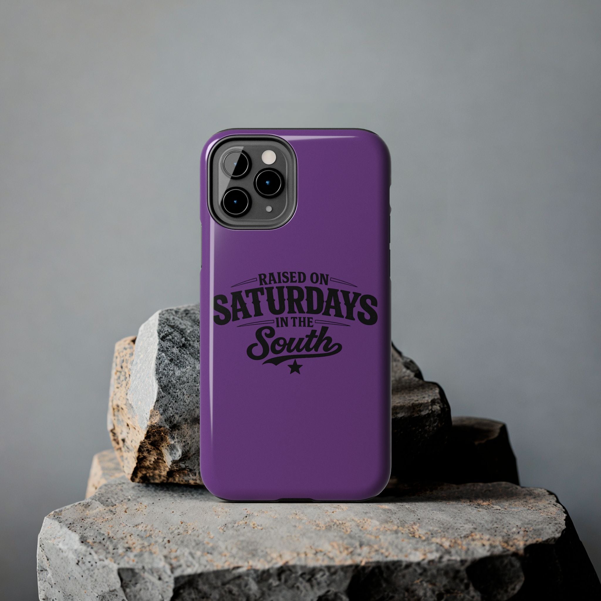 Raised On Saturdays In The South Phone Case-(purple)
