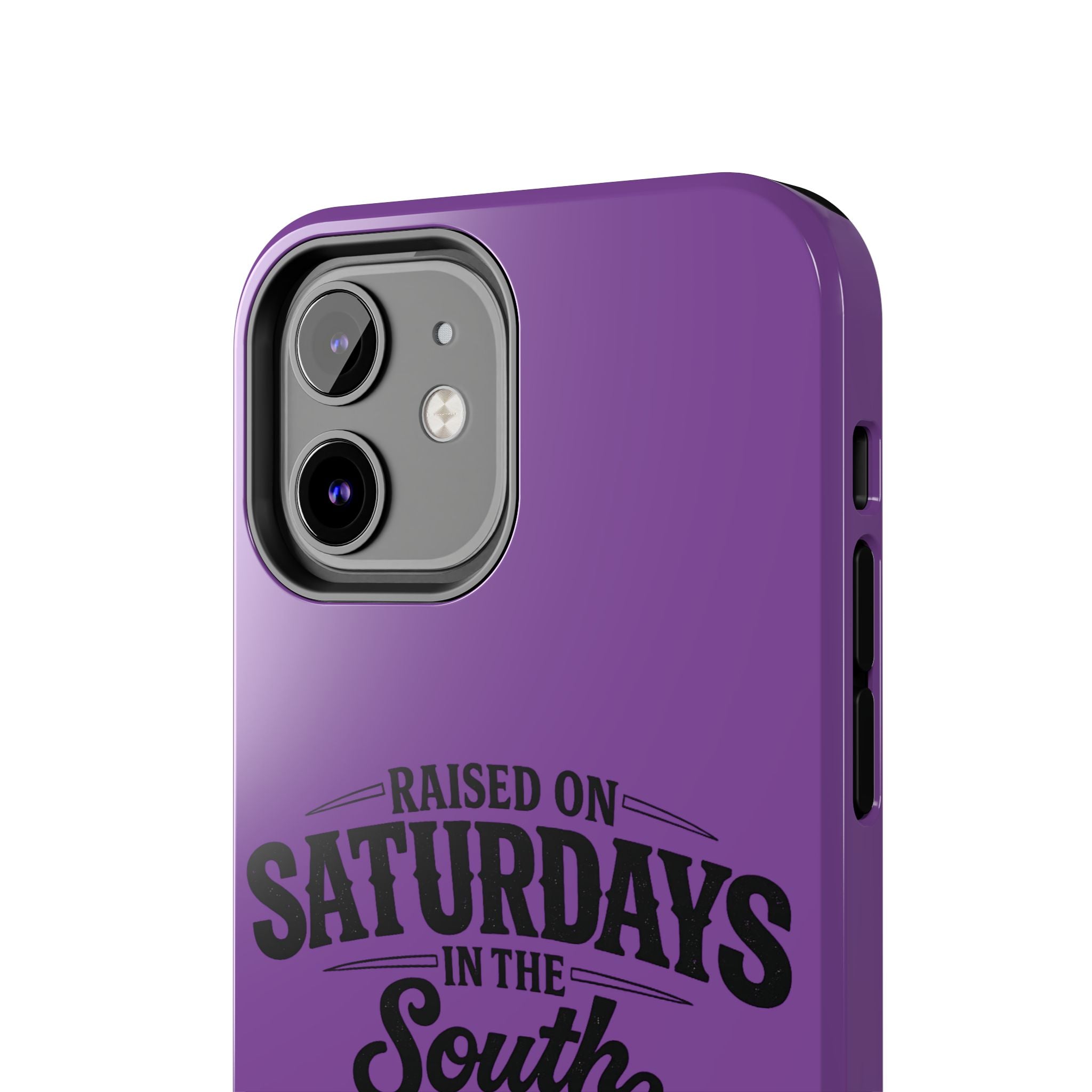 Raised On Saturdays In The South Phone Case-(purple)