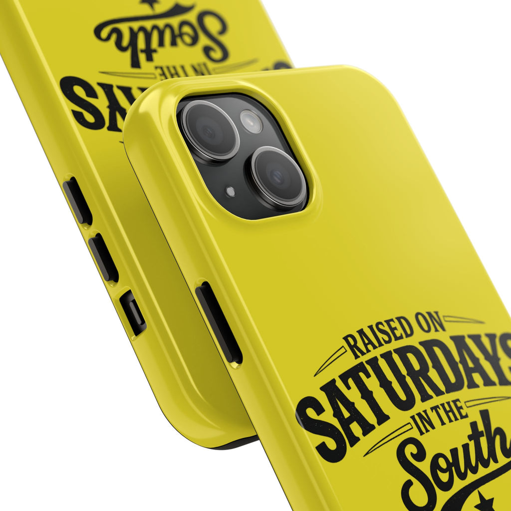 Raised On Saturdays In The South Phone Case-(yellow)