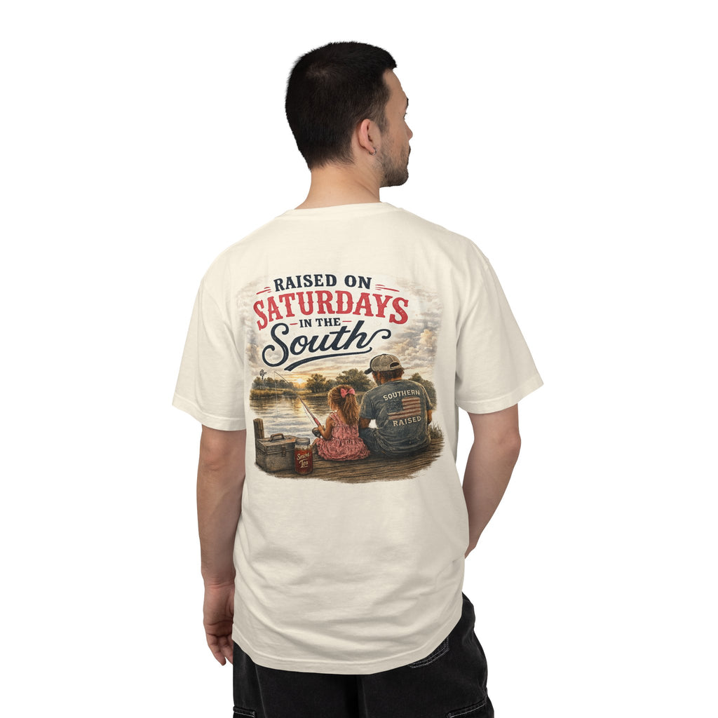 Raised On Saturdays In The South-Girl Dad Fishing Buddies-Father's Day Collection