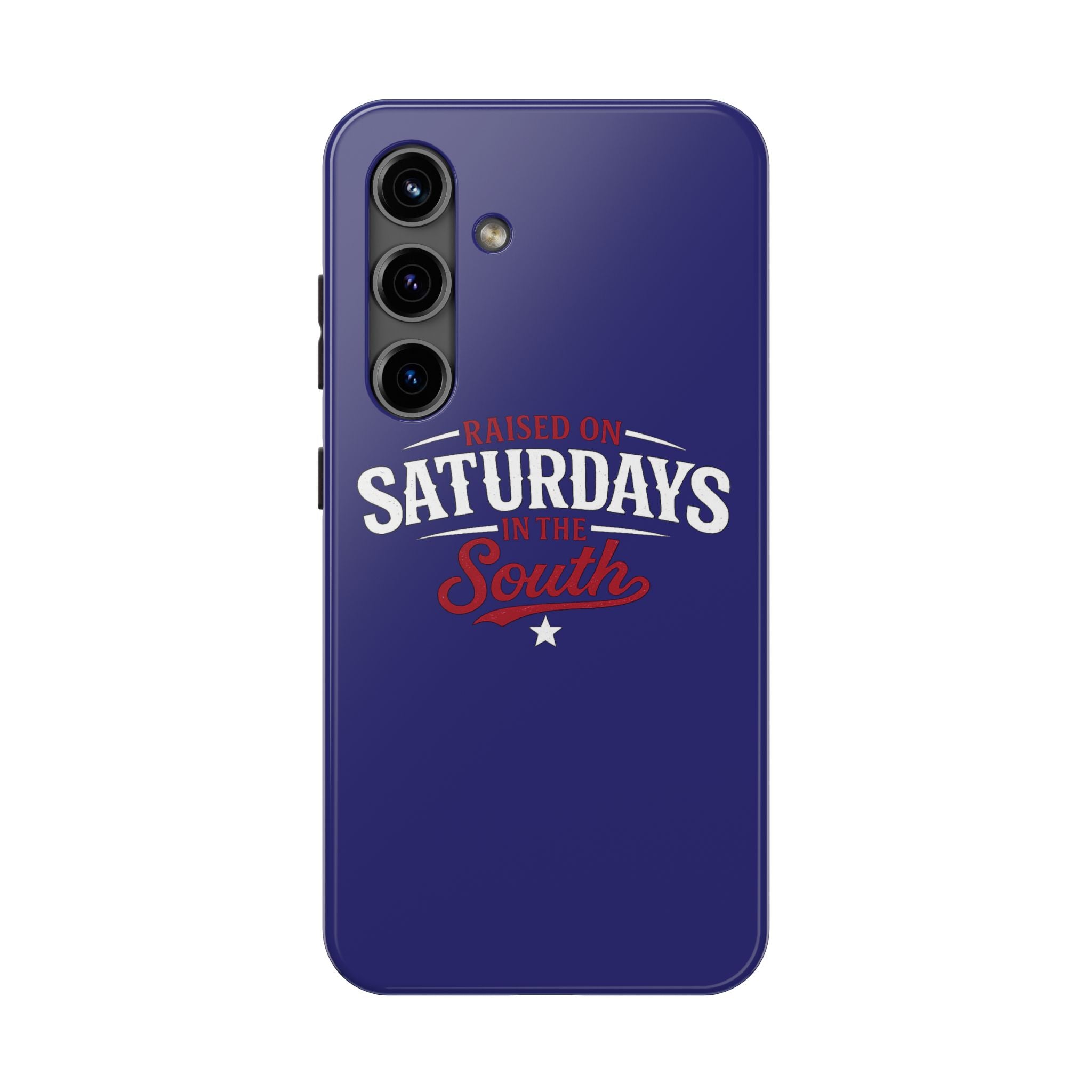 Raised on Saturdays in the South Phone Case-(blue)