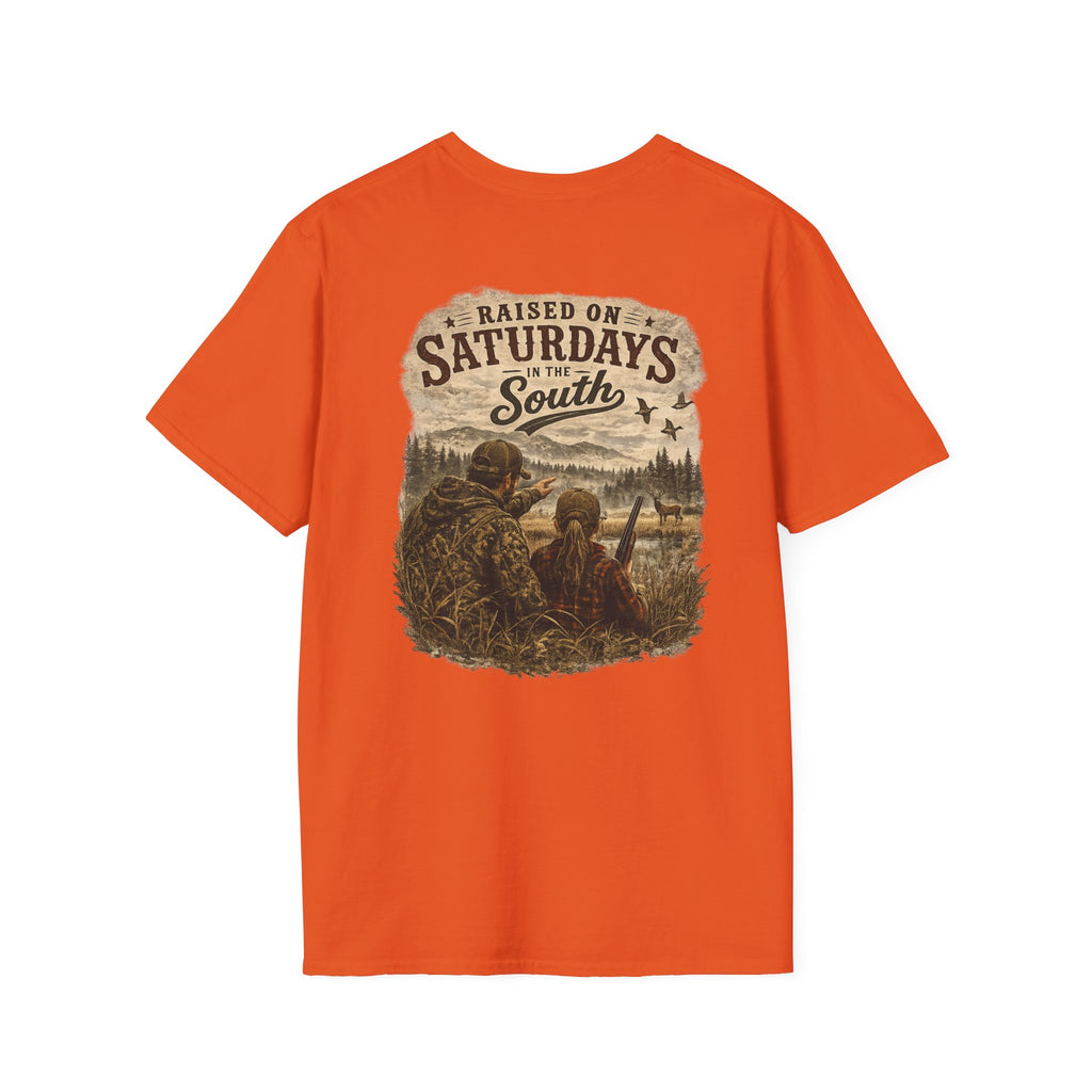 Raised On Saturdays In The South Vintage T-Shirt-Girl Dad Hunting Buddies