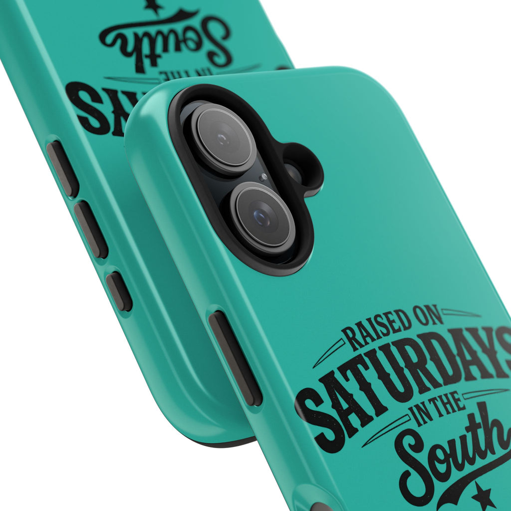 Raised On Saturdays In The South Phone Case-(blue)