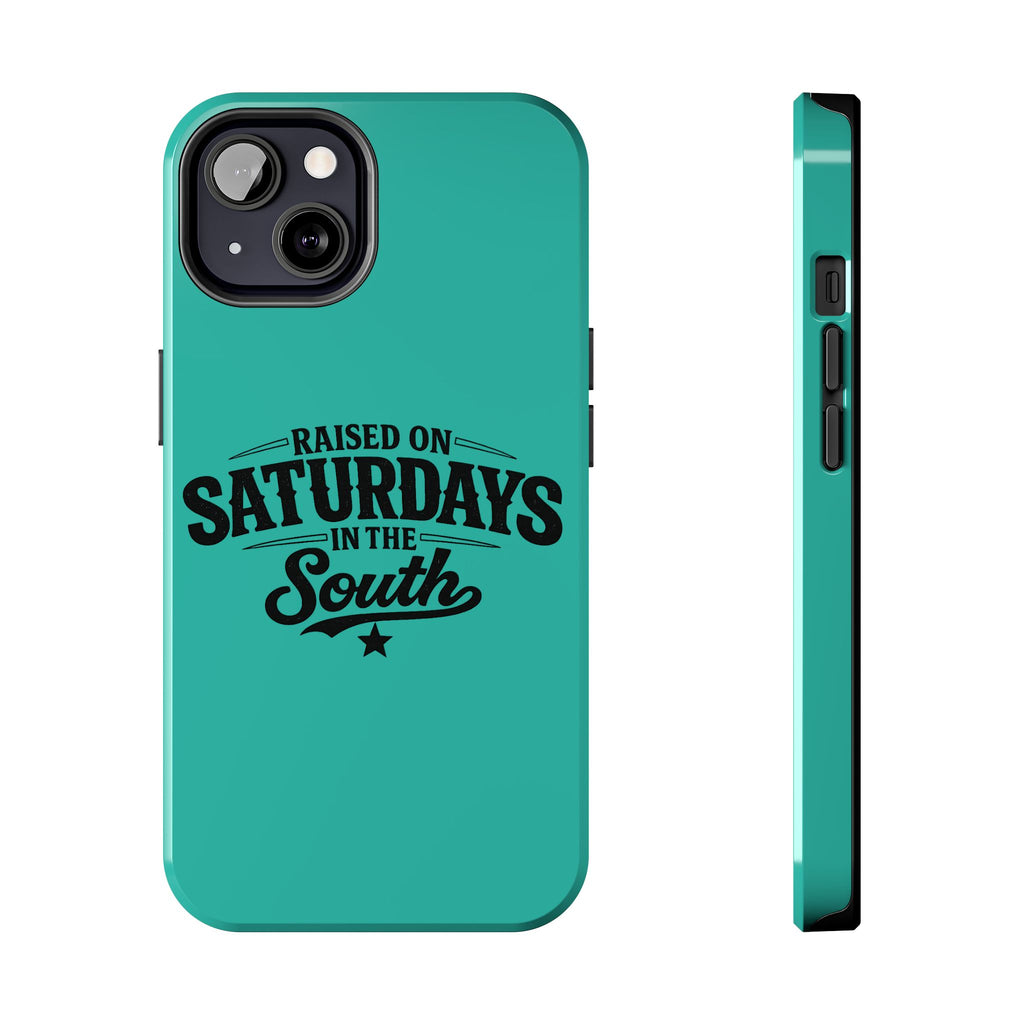 Raised On Saturdays In The South Phone Case-(blue)