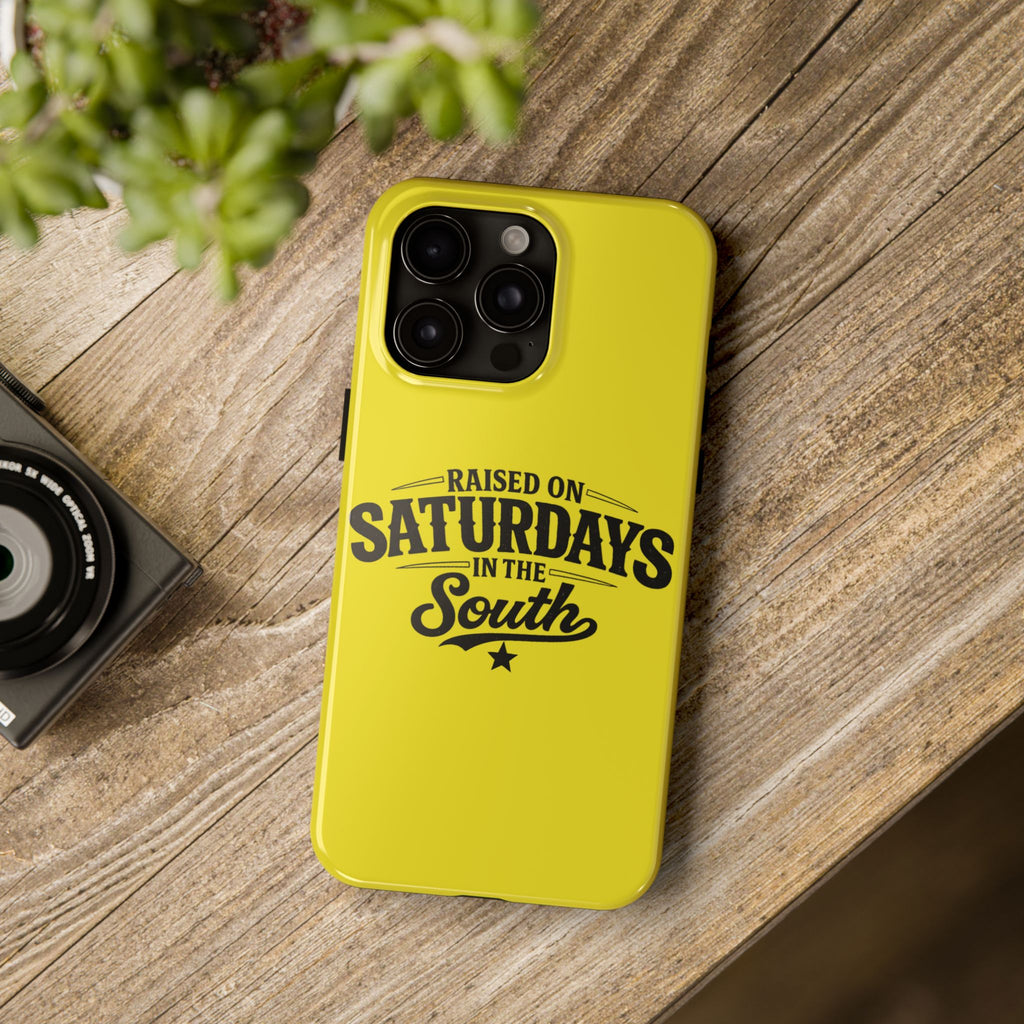 Raised On Saturdays In The South Phone Case-(yellow)