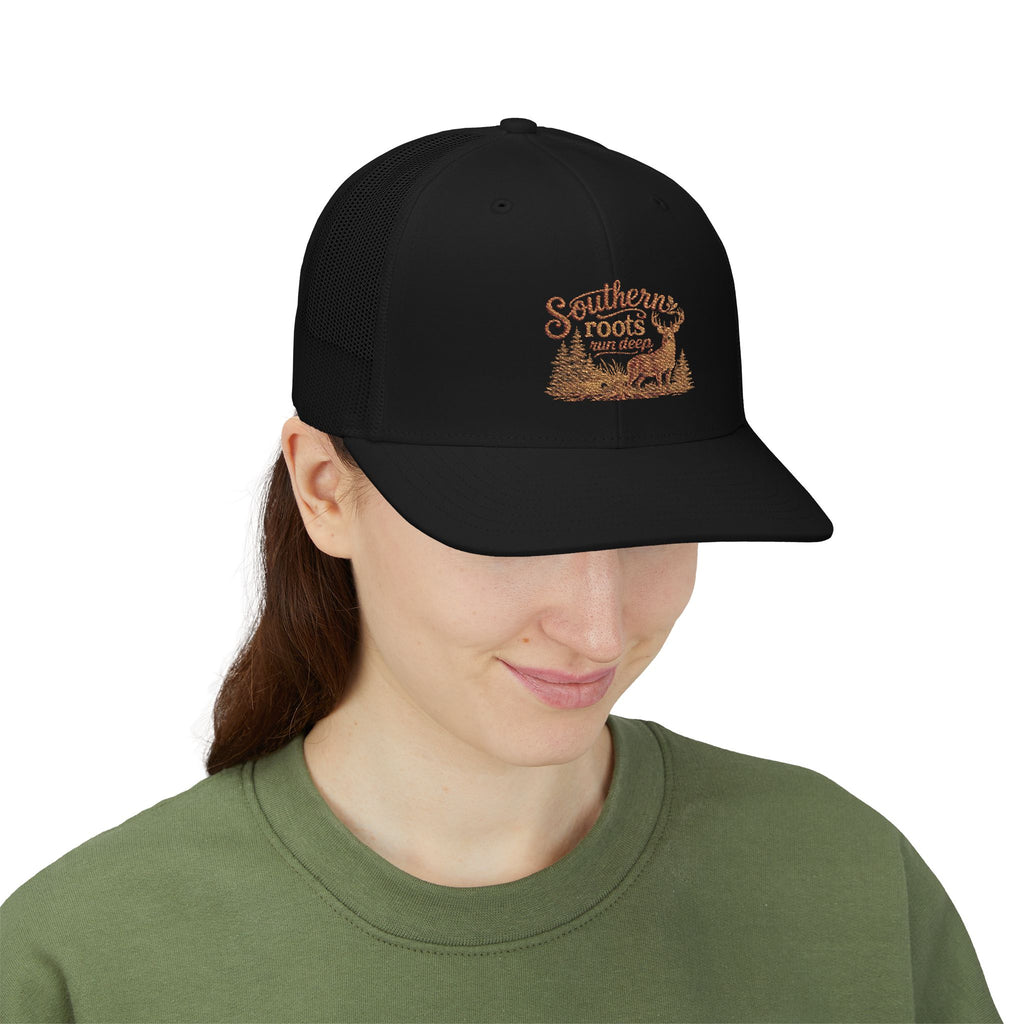 Snapback Trucker Cap - "Southern Roots Run Deep"