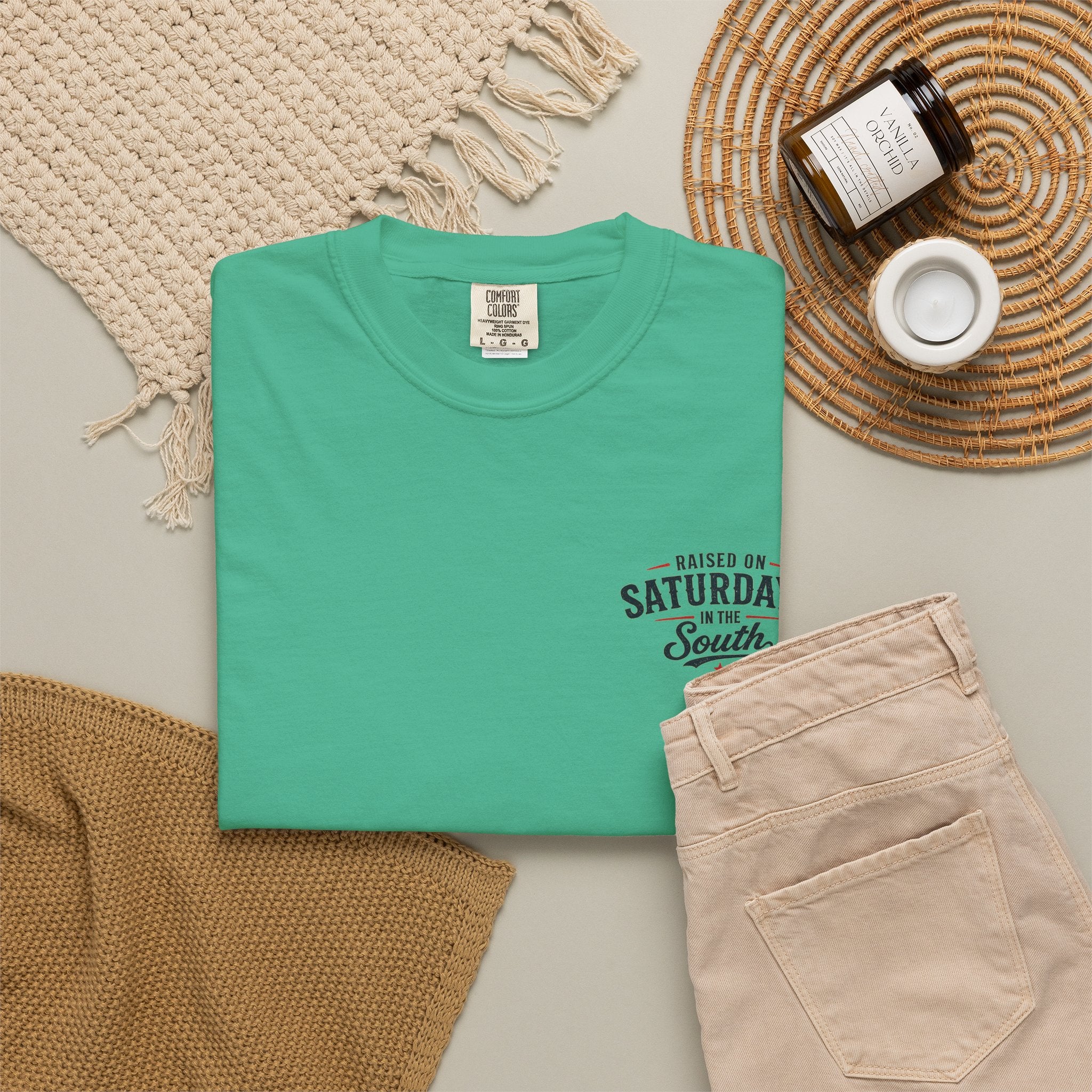 Raised On Saturdays In The South T-Shirt-Deep Sea Saturdays