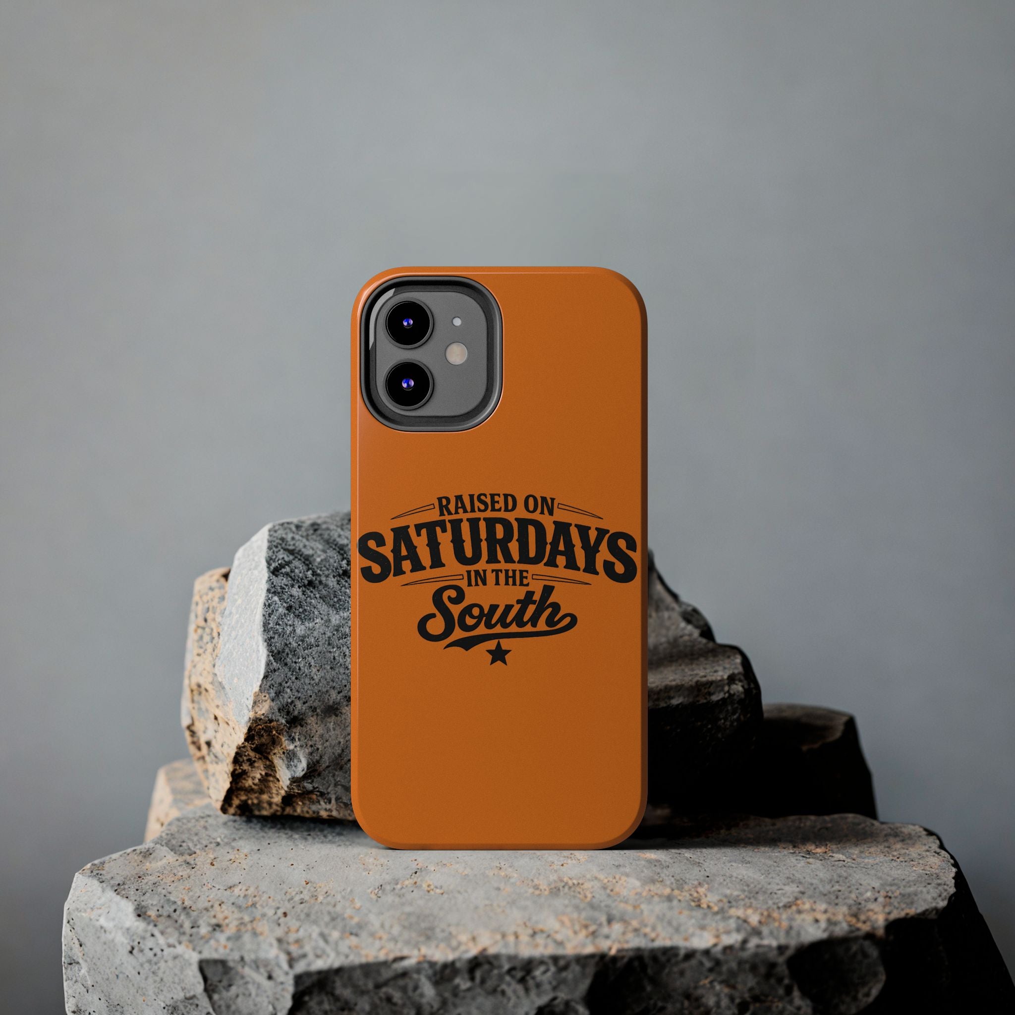 Raised On Saturdays In The South Phone Case-(orange)
