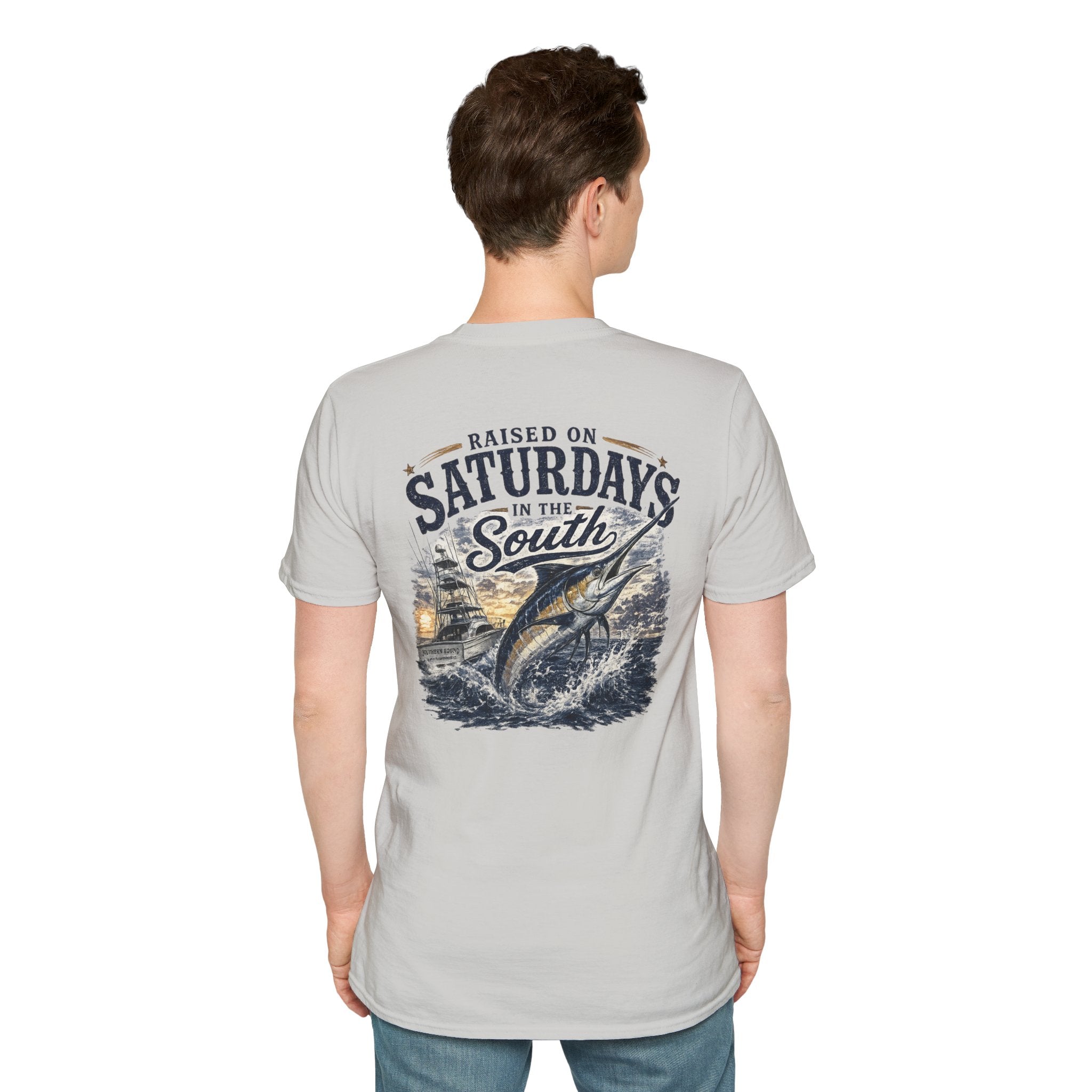 Raised On Saturdays In The South Vintage T-Shirt- Deep Sea Saturdays