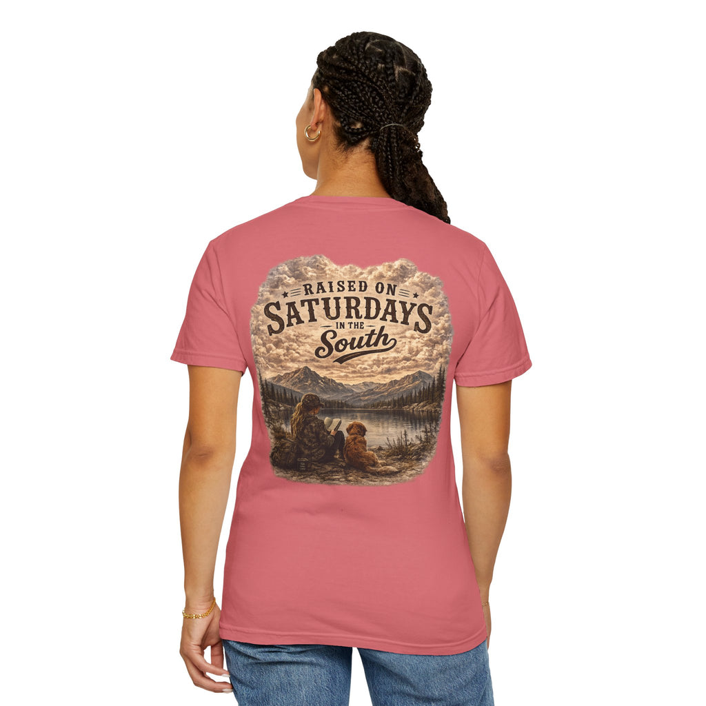 Raised On Saturdays In The South T-Shirt — Relaxing Saturday Morning In The Mountains