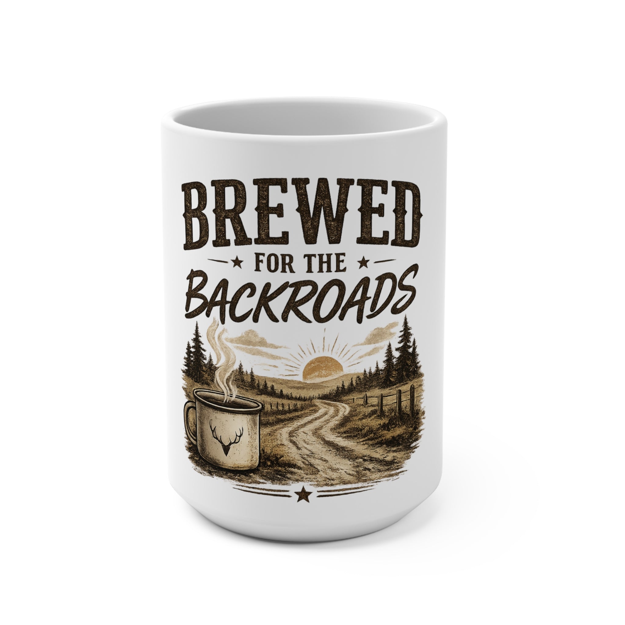 Raised On Saturdays In The South -Brewed for the Backroads 15oz Coffee Mug