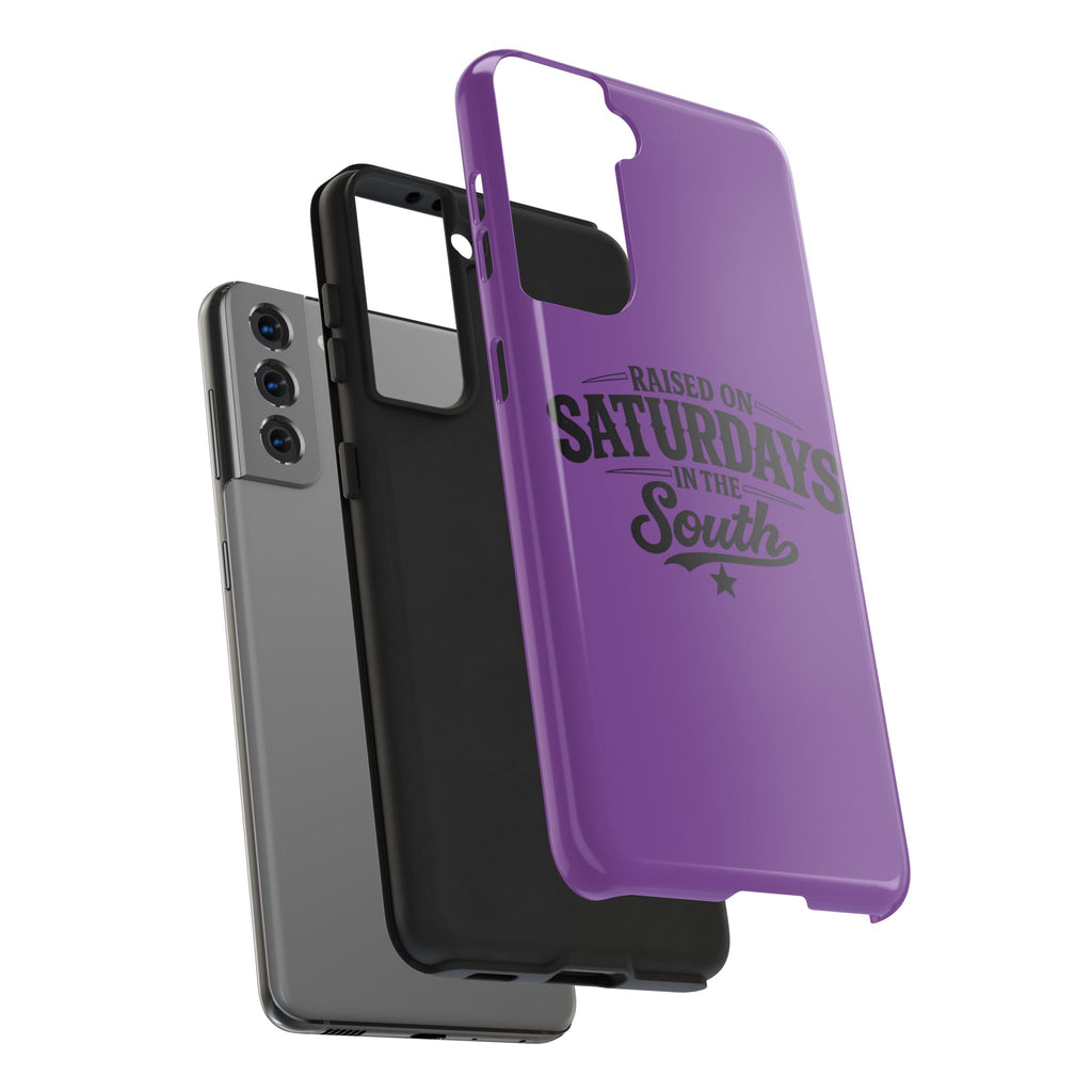 Raised On Saturdays In The South Phone Case-(purple)