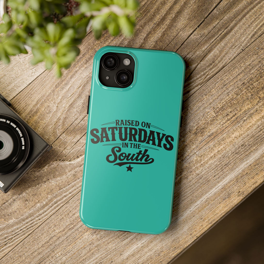 Raised On Saturdays In The South Phone Case-(blue)