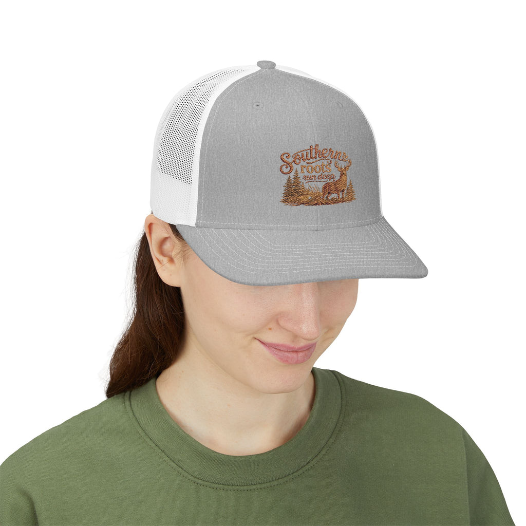 Snapback Trucker Cap - "Southern Roots Run Deep"