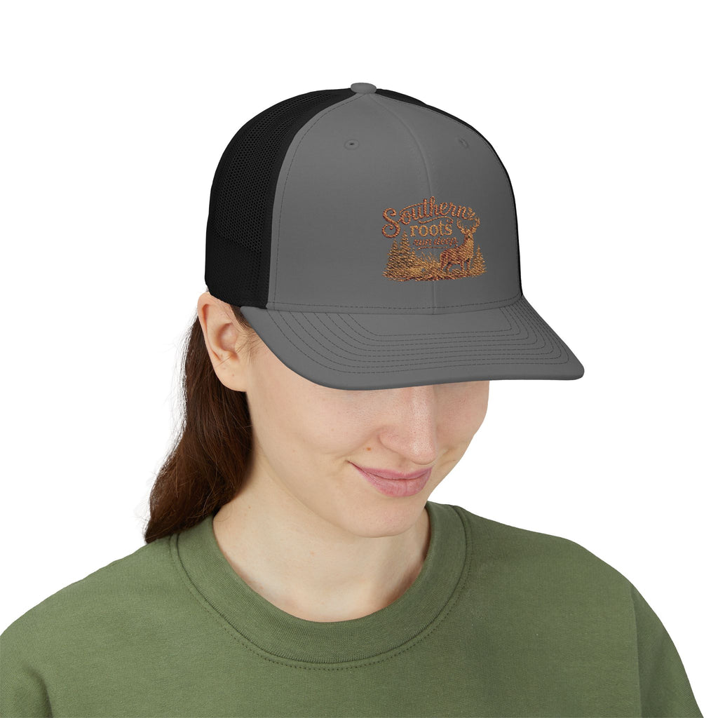 Snapback Trucker Cap - "Southern Roots Run Deep"