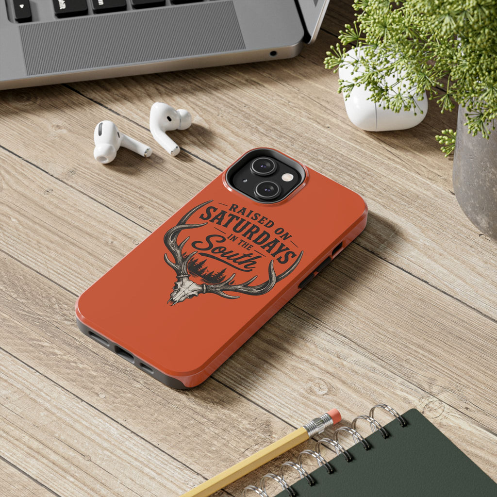 Raised On Saturdays In The South Phone Case-Spread Runs Deep In The Woods-(orange)