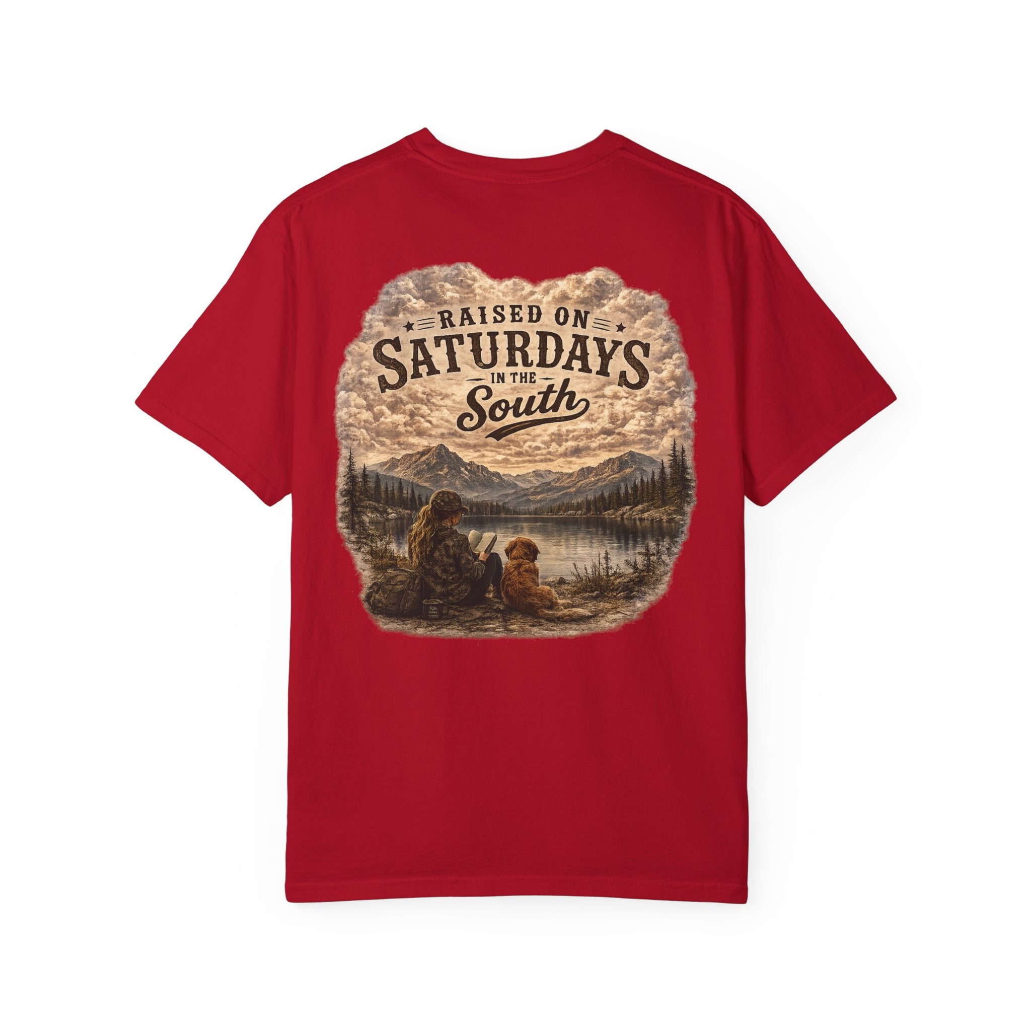 Raised On Saturdays In The South T-Shirt — Relaxing Saturday Morning In The Mountains