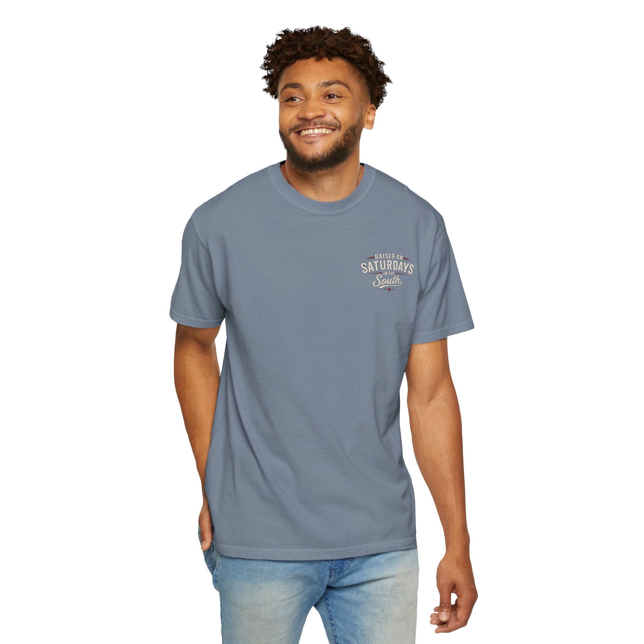 Raised On Saturdays In The South T-Shirt- Mud Park Saturdays