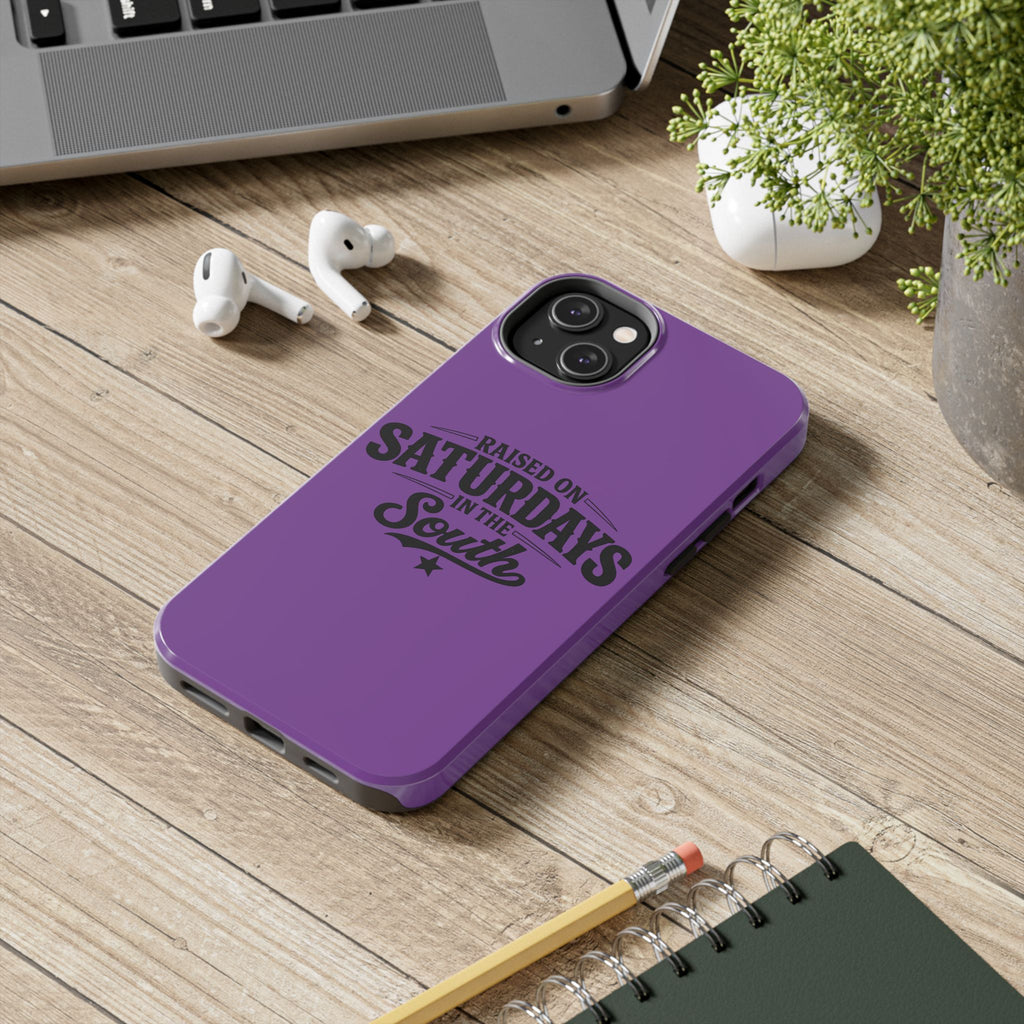 Raised On Saturdays In The South Phone Case-(purple)
