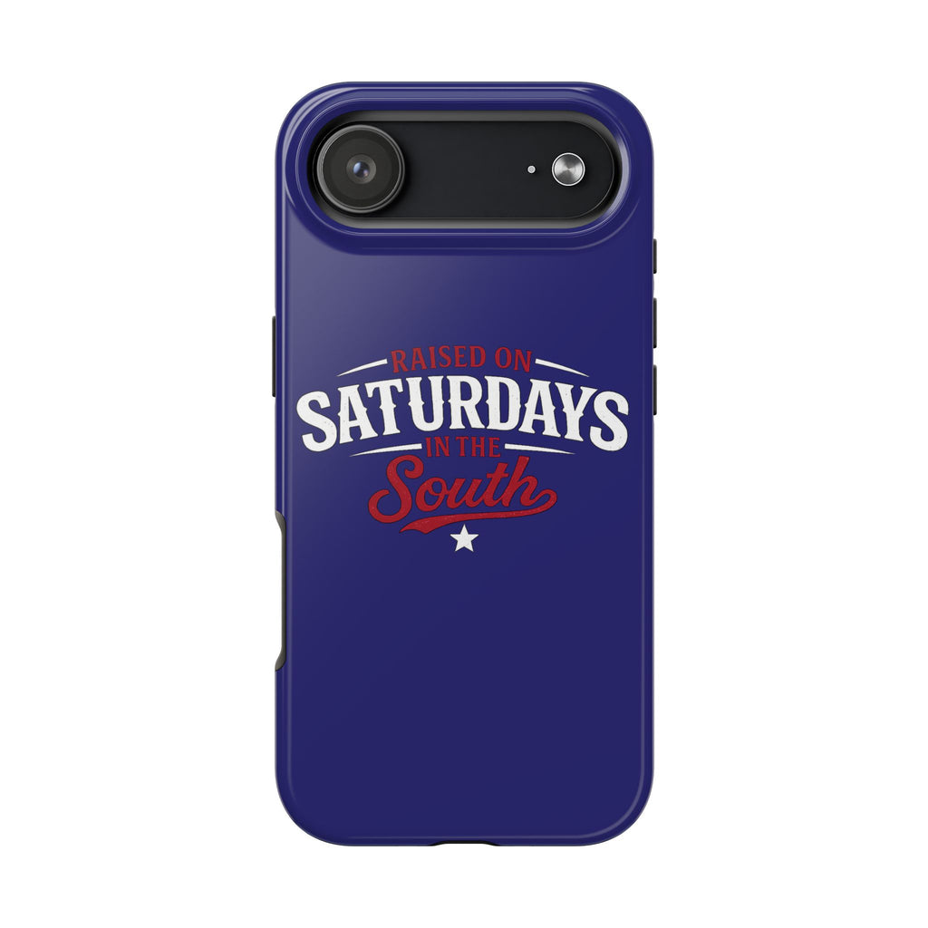 Raised on Saturdays in the South Phone Case-(blue)
