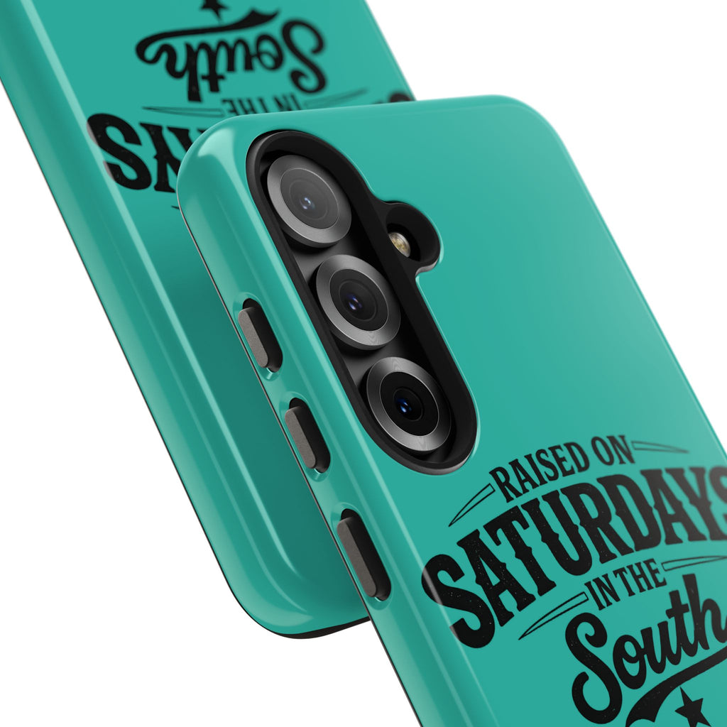 Raised On Saturdays In The South Phone Case-(blue)